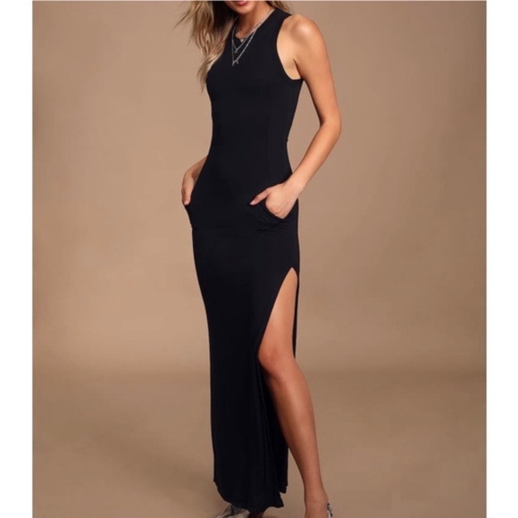 Lulus Dresses & Skirts - Lulus Shield and Sword Black Sleeveless Maxi Dress